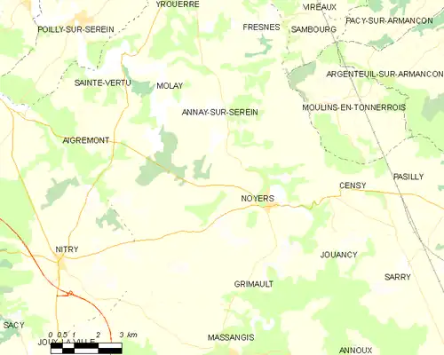 Detailkaart van de gemeente