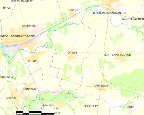 Detailkaart van de gemeente