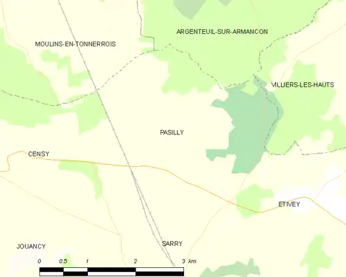 Detailkaart van de gemeente