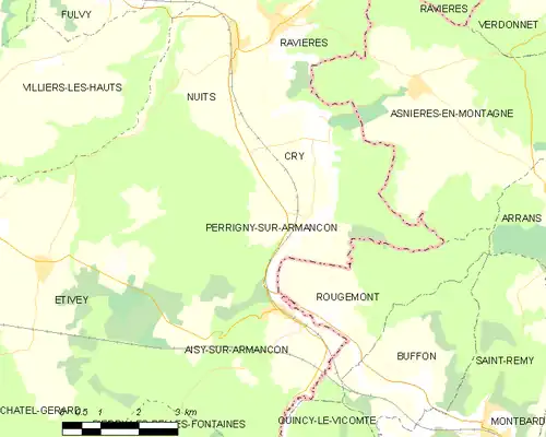 Detailkaart van de gemeente