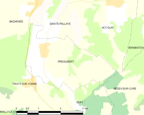 Detailkaart van de gemeente