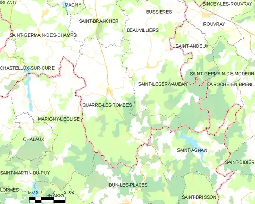 Detailkaart van de gemeente