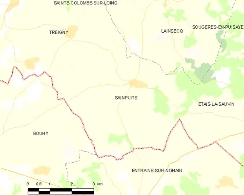 Detailkaart van de gemeente