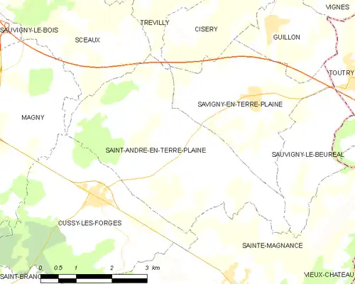 Detailkaart van de gemeente