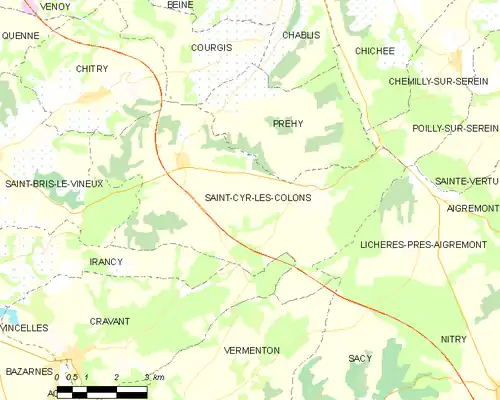 Detailkaart van de gemeente