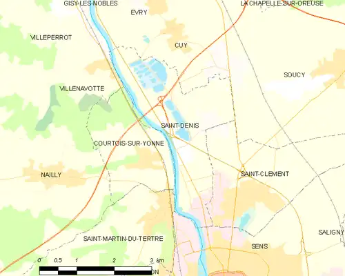 Detailkaart van de gemeente