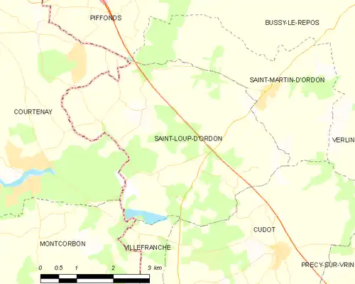 Detailkaart van de gemeente