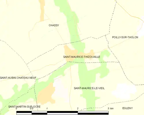 Detailkaart van de gemeente
