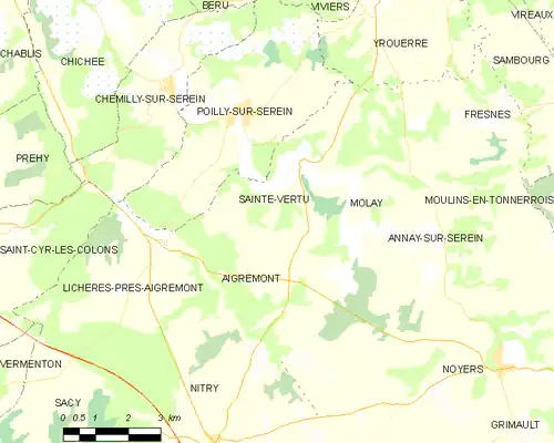 Detailkaart van de gemeente