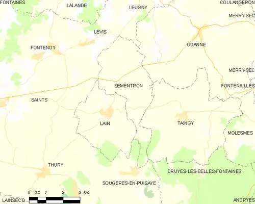 Detailkaart van de gemeente