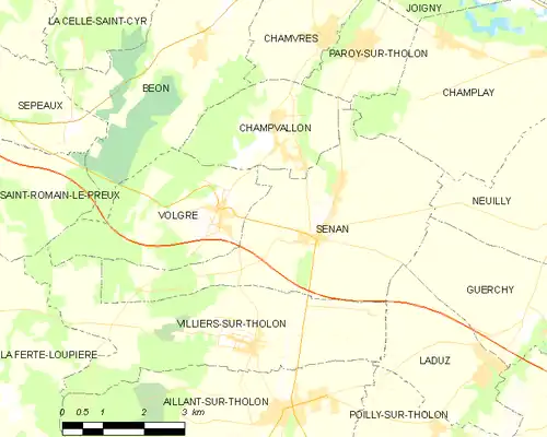 Detailkaart van de gemeente