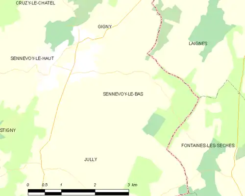 Detailkaart van de gemeente