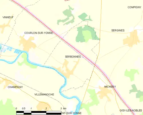 Detailkaart van de gemeente