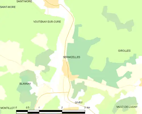 Detailkaart van de gemeente