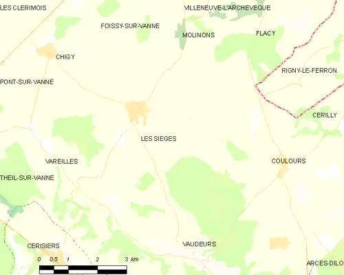 Detailkaart van de gemeente