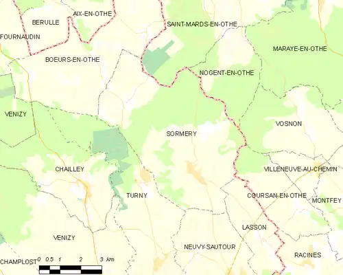 Detailkaart van de gemeente