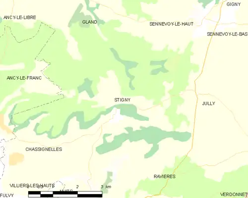 Detailkaart van de gemeente