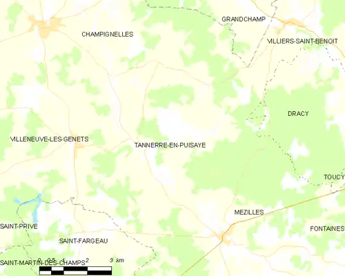 Detailkaart van de gemeente