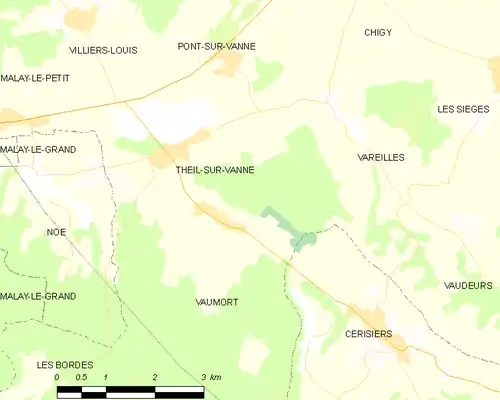 Detailkaart van de gemeente