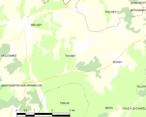 Detailkaart van de gemeente