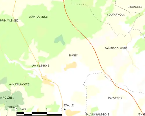 Detailkaart van de gemeente