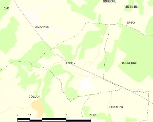 Detailkaart van de gemeente