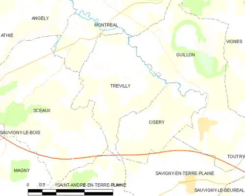 Detailkaart van de gemeente