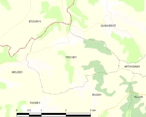 Detailkaart van de gemeente