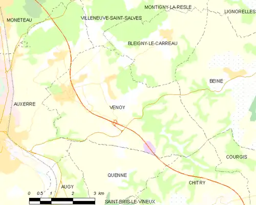 Detailkaart van de gemeente