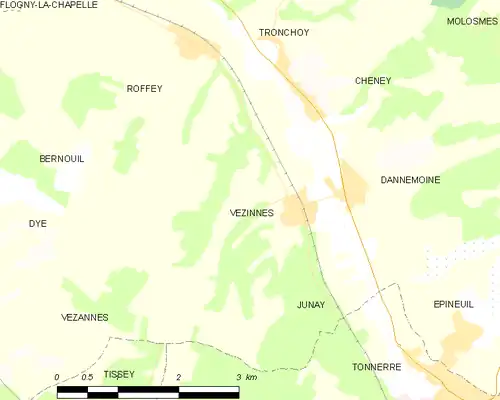 Detailkaart van de gemeente