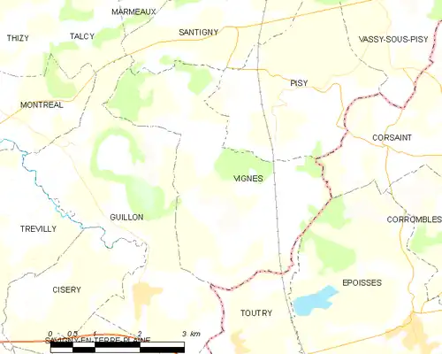 Detailkaart van de gemeente