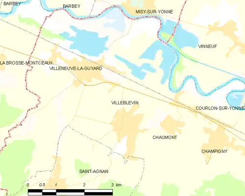 Detailkaart van de gemeente