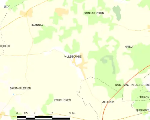 Detailkaart van de gemeente