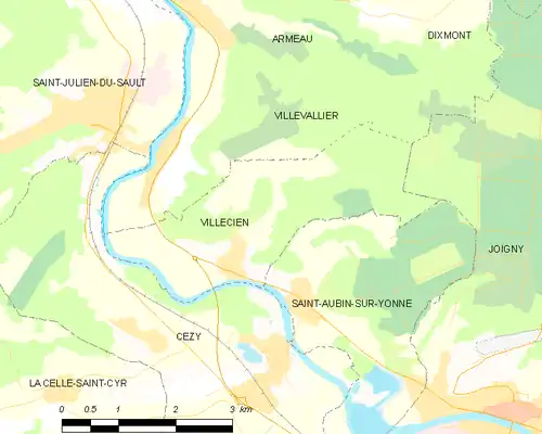 Detailkaart van de gemeente