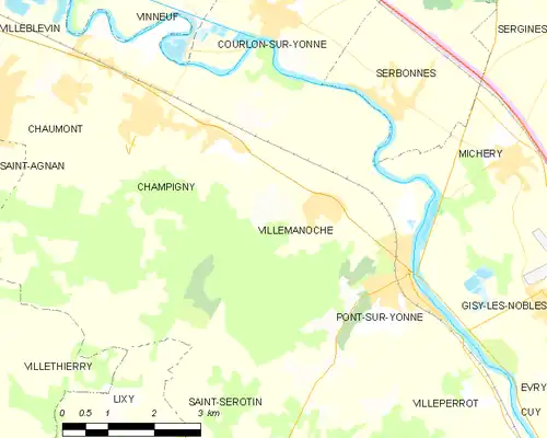 Detailkaart van de gemeente