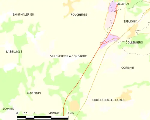 Detailkaart van de gemeente