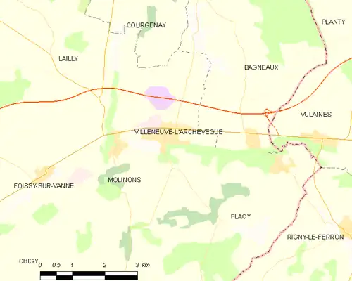 Detailkaart van de gemeente