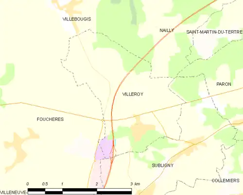 Detailkaart van de gemeente