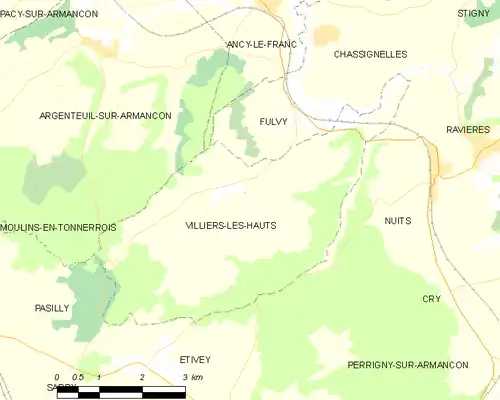 Detailkaart van de gemeente