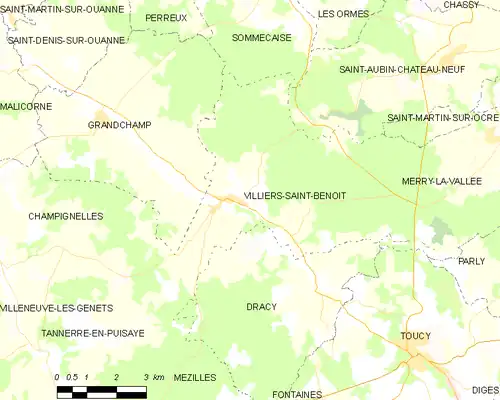 Detailkaart van de gemeente