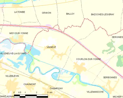 Detailkaart van de gemeente