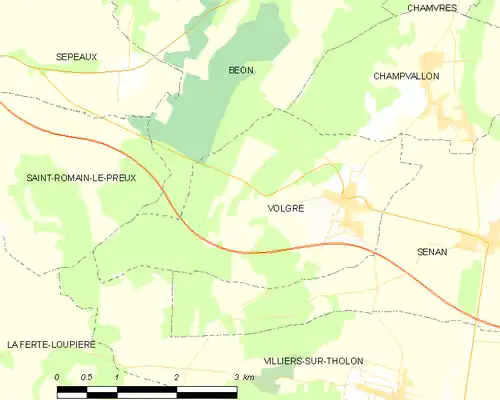 Detailkaart van de gemeente