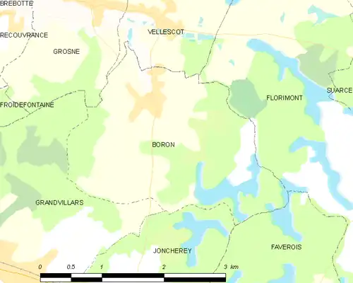 Detailkaart van de gemeente