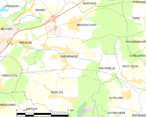 Detailkaart van de gemeente