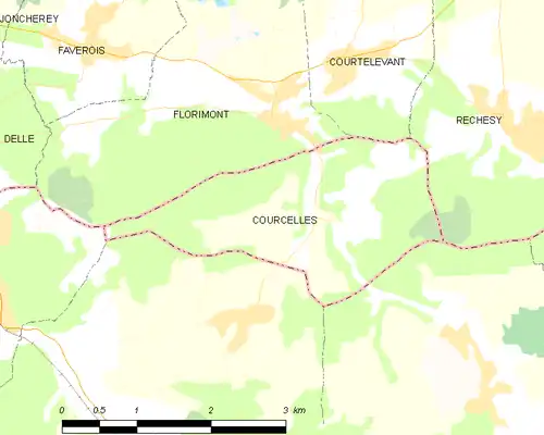 Detailkaart van de gemeente