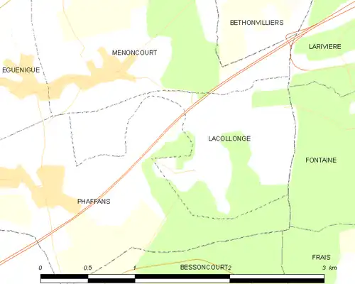 Detailkaart van de gemeente