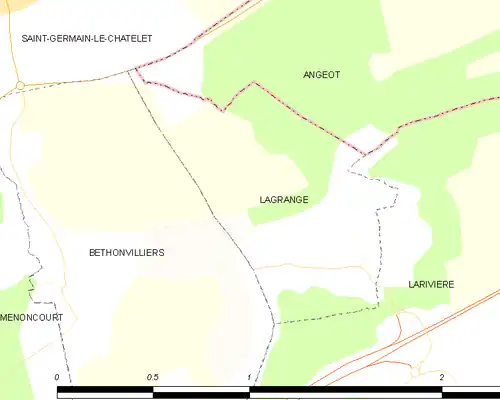 Detailkaart van de gemeente