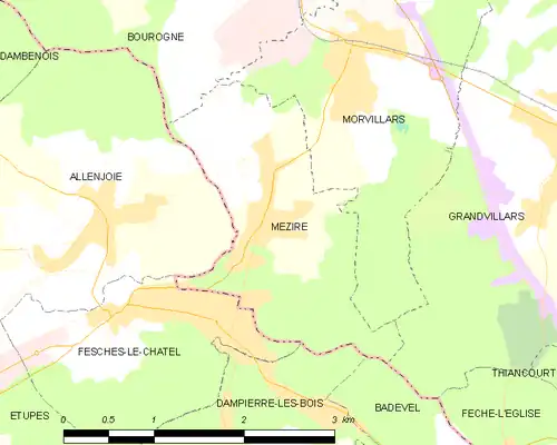 Detailkaart van de gemeente