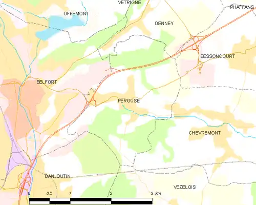 Detailkaart van de gemeente