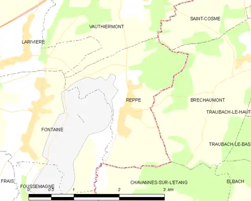 Detailkaart van de gemeente